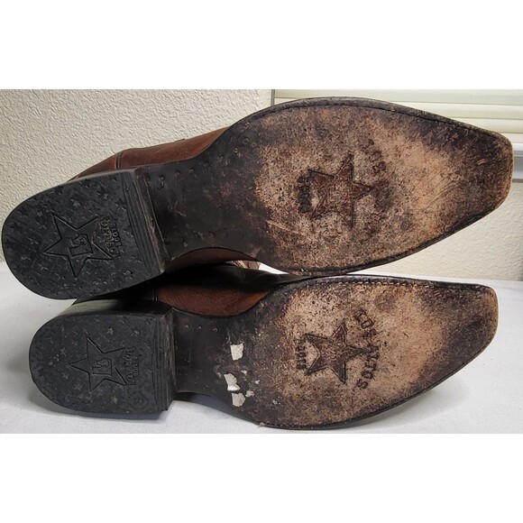 LOS ALTOS Mens BROWN SNIP TOE WESTERN COWBOY BOOT Size 12 EE WIDTH 999107 - Picture 8 of 16